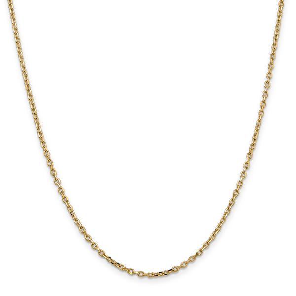 Gold Classics(tm) 2.2mm. 14kt. Diamond Cut Cable Chain Necklace