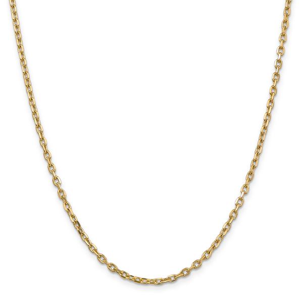 Gold Classics(tm) 3mm. 14kt. Diamond Cut Cable Chain Necklace