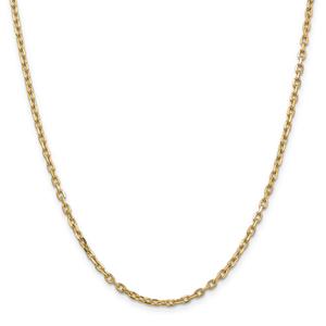 Gold Classics(tm) 3mm. 14kt. Diamond Cut Cable Chain Necklace