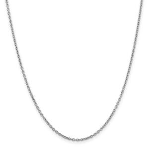 Gold Classics(tm) 2mm. 14kt. White Gold Cable Chain Necklace