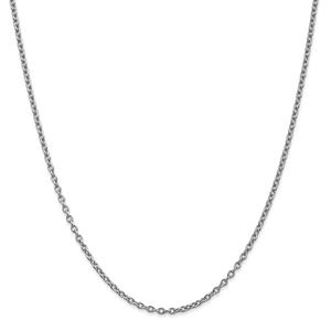 Gold Classics(tm) 2.4mm. 14kt. White Gold Cable Chain Necklace