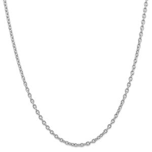 Gold Classics(tm) 3.2mm. 14kt. White Gold Cable Chain Necklace
