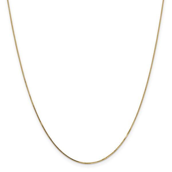 Unisex Gold Classics(tm) .7mm. Box 14in. Necklace with Spring Ring