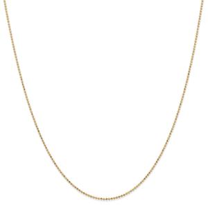 Gold Classics(tm) 1.2mm. Diamond Cut Beaded Chain Necklace