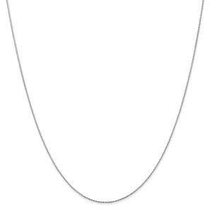Gold Classics(tm) .8mm. White Parisian Diamond Cut Necklace