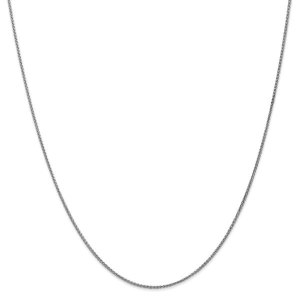 Unisex Gold Classics(tm)1.25mm.14kt. White Gold Spiga 14in. Necklace
