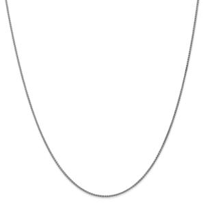 Unisex Gold Classics(tm)1.25mm.14kt. White Gold Spiga 14in. Necklace