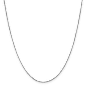 Unisex Gold Classics(tm) 1.15mm.14kt. White Gold Solid Rolo Necklace