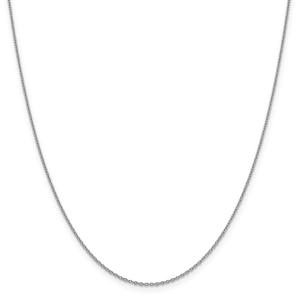 Gold Classics(tm) 1.40mm. White Gold Polished Cable Necklace
