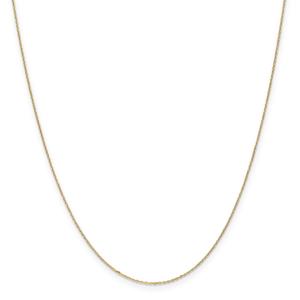 Unisex Gold Classics(tm).8mm. 14kt. Diamond Cut Cable Chain Necklace