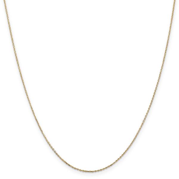 Unisex Gold Classics(tm) .8mm. Diamond Cut 14in. Necklace w/Lobster alternate view