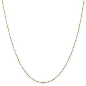Unisex Gold Classics(tm) .8mm. Diamond Cut 14in. Necklace w/Lobster alternate view