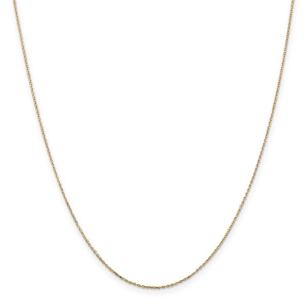 Unisex Gold Classics(tm) .8mm. Diamond Cut Cable Necklace w/Lobster