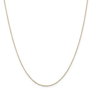 Unisex Gold Classics(tm) .8mm. Diamond Cut Cable Necklace w/Lobster