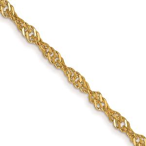Unisex Gold Classics(tm) 1.4mm. 14kt. Singapore Chain 14in. Necklace
