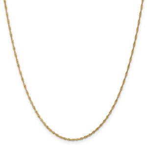 Unisex Gold Classics(tm) 1.4mm. 14kt. Singapore Chain 14in. Necklace alternate view