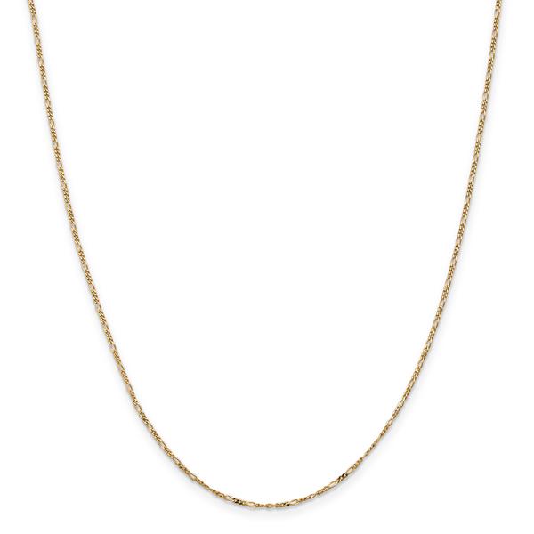 Unisex Gold Classics(tm)1.25mm.14kt. Gold Flat Figaro Chain Necklace