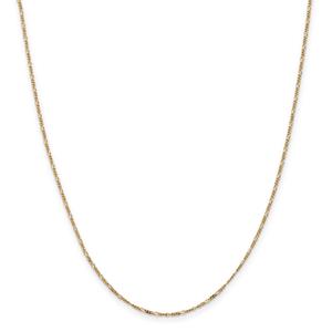Unisex Gold Classics(tm)1.25mm.14kt. Gold Flat Figaro Chain Necklace