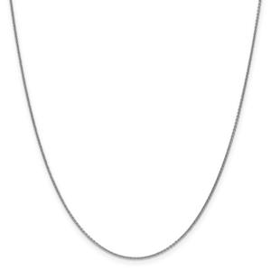 Unisex Gold Classics(tm) 1mm. 14kt. White Gold Cable 14in. Necklace