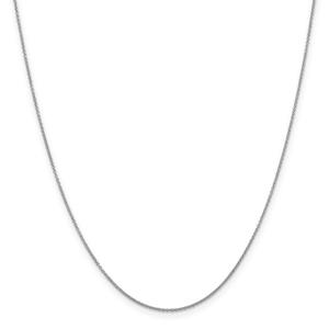 Unisex Gold Classics(tm) .9mm. 14kt. White Gold Cable 14in. Necklace