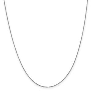 Unisex Gold Classics(tm) .9mm. White Cable 14in. Necklace w/Lobster