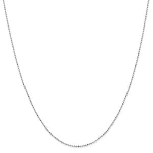 Unisex Gold Classics(tm) 1.2mm. White Diamond Cut 14in. Necklace
