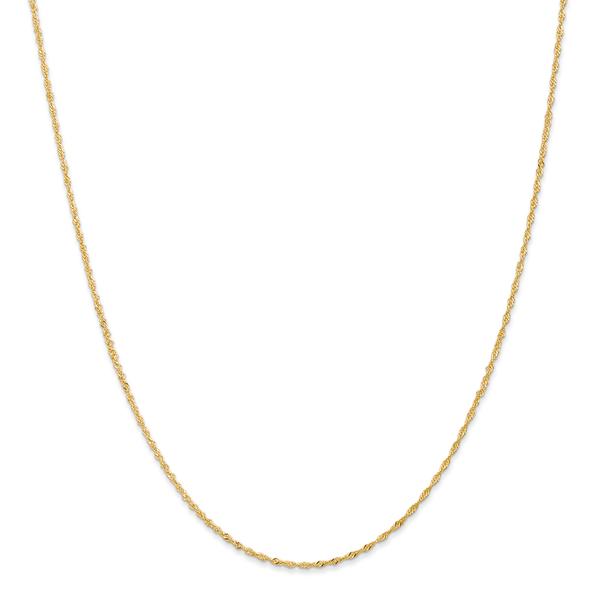 Unisex Gold Classics(tm)1.10mm. 14kt. Singapore Chain 14in. Necklace