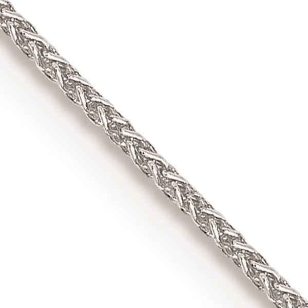 Unisex Gold Classics(tm)0.8mm. 14kt. White Gold Spiga 14in. Necklace