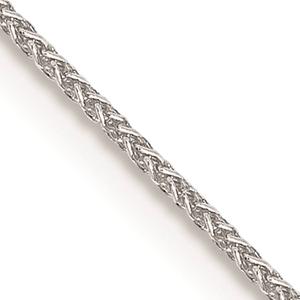 Unisex Gold Classics(tm)0.8mm. 14kt. White Gold Spiga 14in. Necklace