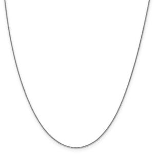 Unisex Gold Classics(tm)0.8mm. 14kt. White Gold Spiga 14in. Necklace alternate view