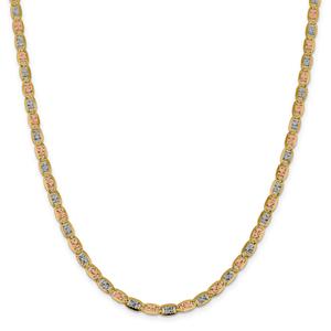 Gold Classics(tm) 4.65mm. 14kt. Tri-Color Valentino Necklace