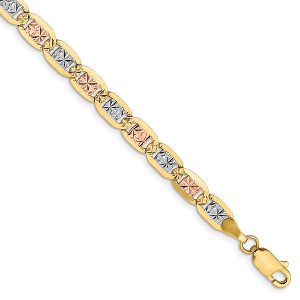 Unisex Gold Classics(tm) 4.65mm. 14kt. Tri-Color Valentino Necklace alternate view