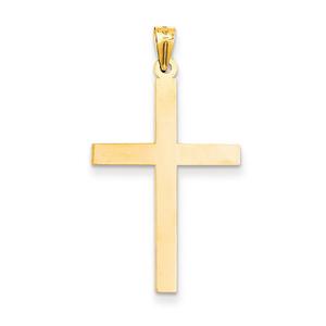 Unisex Gold Classics(tm) Gold Engravable Cross Pendant
