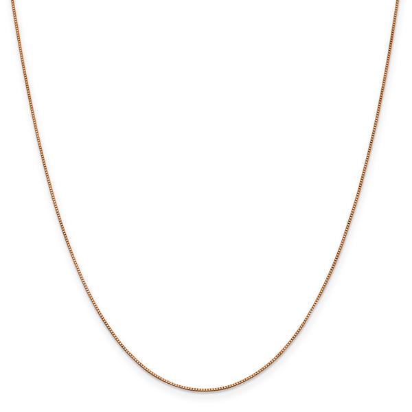 Gold Classics(tm) .70mm. Rose Gold Box Link Chain Necklace