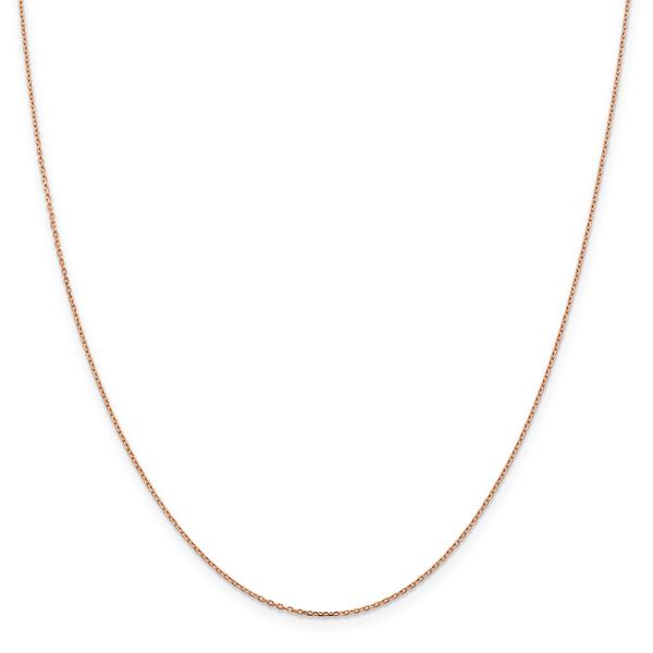 Gold Classics(tm) 1.0mm. Rose Gold Diamond Cut Cable Necklace