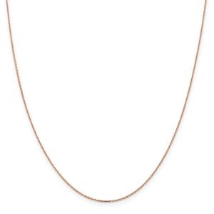 Gold Classics(tm) 1.0mm. Rose Gold Diamond Cut Cable Necklace
