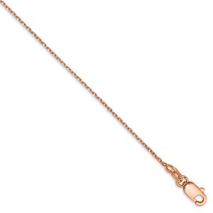 Gold Classics(tm) 1.0mm. Rose Gold Diamond Cut Cable Necklace alternate view