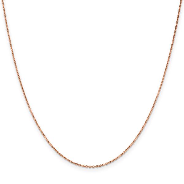 Gold Classics(tm) 1.4mm. Rose Gold Diamond Cut Cable Necklace