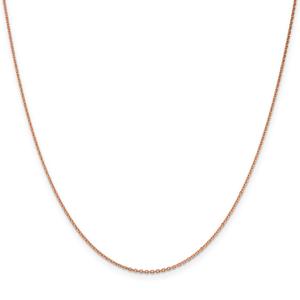 Gold Classics(tm) 1.4mm. Rose Gold Diamond Cut Cable Necklace