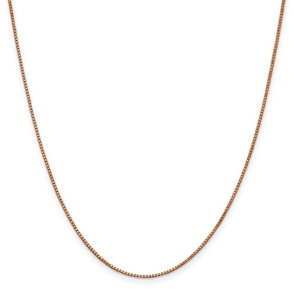 Gold Classics(tm) 1.0mm. Rose Gold Box Link Chain Necklace