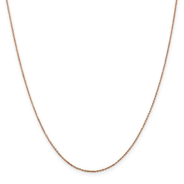 Gold Classics(tm) .8mm. Rose Gold Diamond Cut Cable Necklace