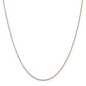Unisex Gold Classics(tm) .8mm. Rose Gold Diamond Cut Necklace