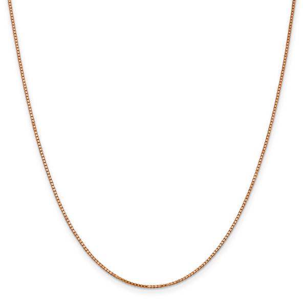 Gold Classics(tm) 1.10mm. Rose Gold Box Link Chain Necklace