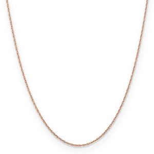 Gold Classics(tm) 1.15mm. Rose Gold Cable Rope Chain Necklace