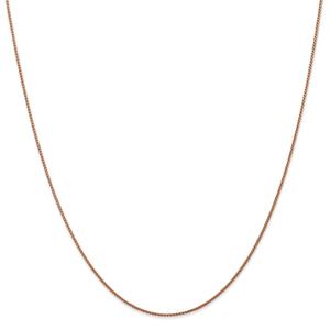 Gold Classics(tm) 1.00mm. 14kt. Rose Diamond Cut Spiga Necklace