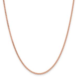 Gold Classics(tm) 2.00mm. 14kt. Rose Gold Spiga Chain Necklace