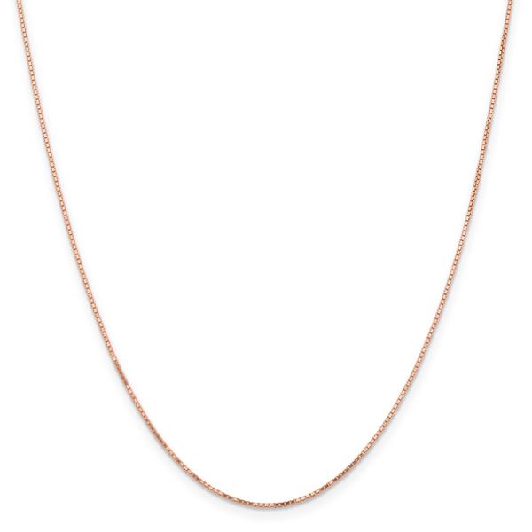 Gold Classics(tm) .95mm. 14kt. Rose Gold Box Chain Necklace