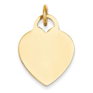 Gold Classics(tm) 14kt. Yellow Gold Heart Disc Charm