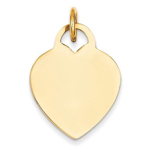 Gold Classics(tm) 14kt. Yellow Gold Heart Disc Charm