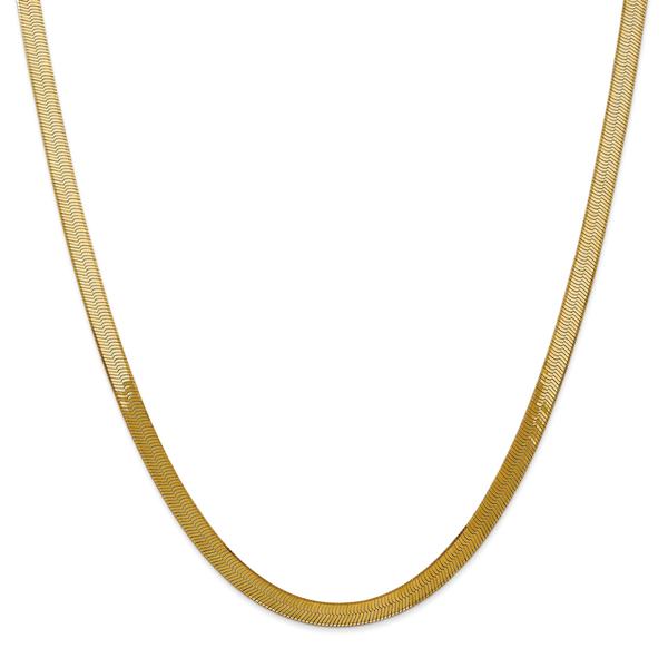 Mens Gold Classics(tm) 5.0mm. 14kt. Silky Herringbone Chain Necklace